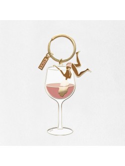 Porte clés "Tipsy" - Drink Rosé