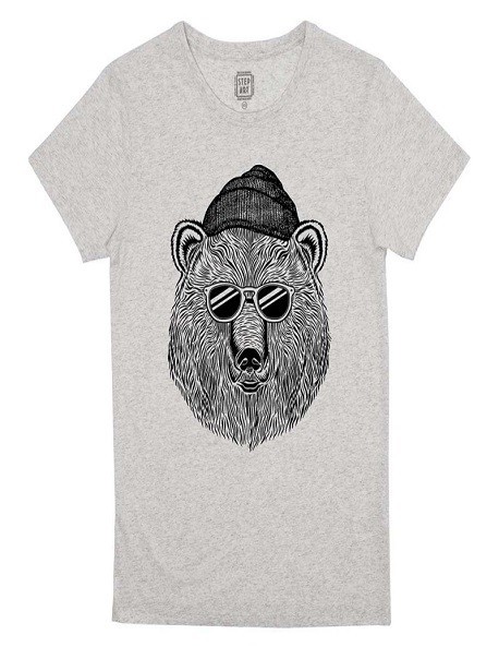 Tee shirt "Bear&Sun" Heather Grey