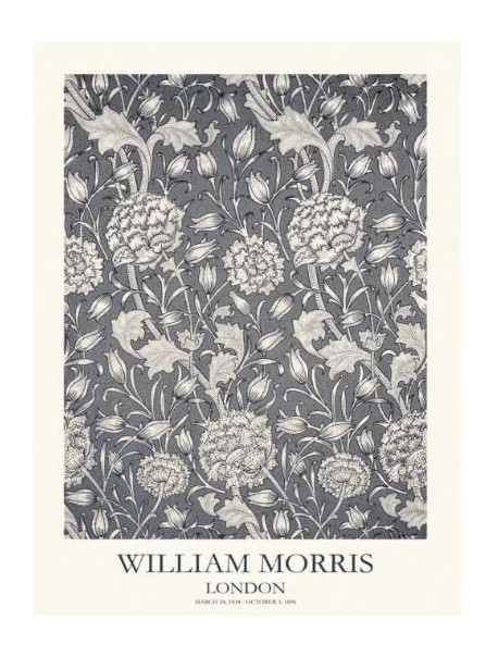 William Morris -Wild tulipe grey