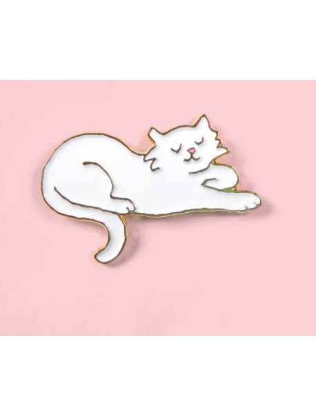 Pin's chat blanc