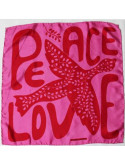 Foulard Mini - Peace and love-Fuchsia