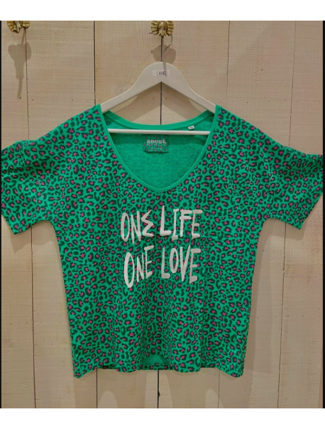 Tee Shirt ONE LIFE- Leopard
