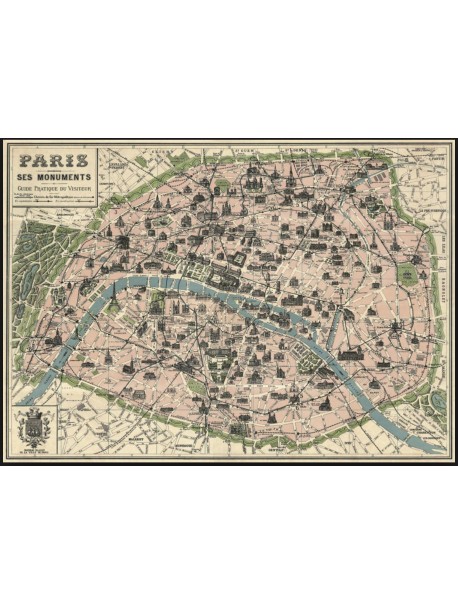 Affiche  Carte Paris